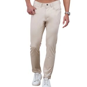 Collars & Co. CEO Tech Pull-On Performance Pants - Stone 36 x 30